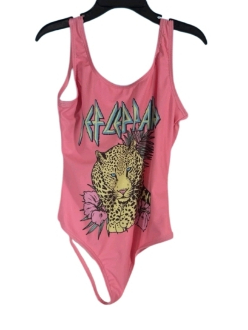 Def Leppard Pink Logo One Piece Bikini Sz 4/5 Toddler